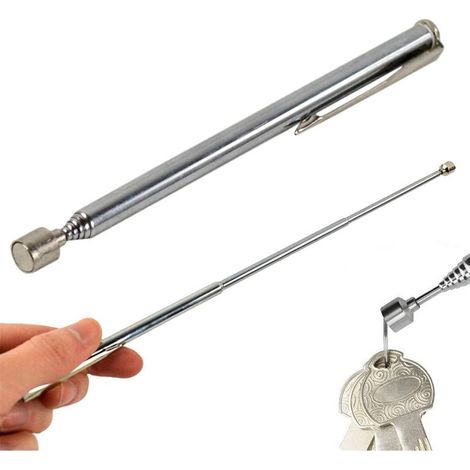 Lot de 2 Tige Télescopique Aimantée,Tige de lecture magnétique,Télescopique Magnétique Ramasser,Outil Bâton Rod Extensible, Ramassage Magnétiques Télescopiques, Avec Conception De Pince Style Poche, A (1/5)