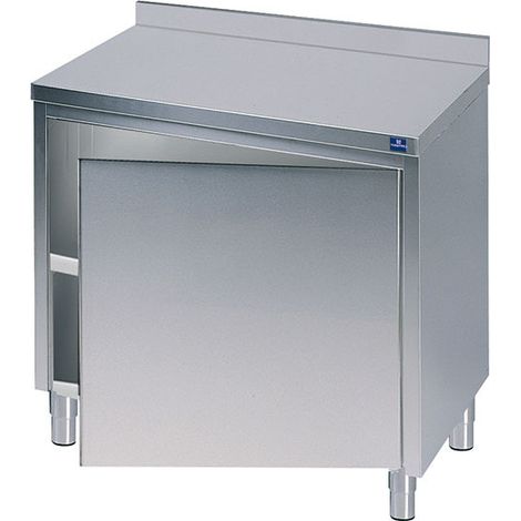 Meuble Bas Inox avec Porte Battante et Dosseret - Gamme 700 - Virtus (1/2)