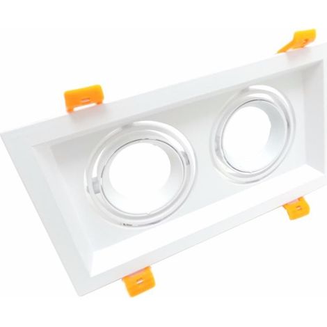 Support Double Spot Orientable BLANC - SILUMEN