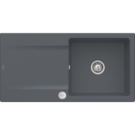 Evier VILLEROY ET BOCH Siluet 60 Graphite CeramicPlus avec vidage automatique