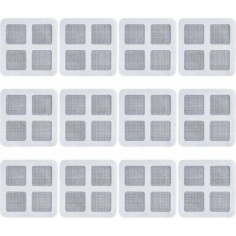 100 Pièces filtres cheveux jetables autocollants maille 10x10cm, protection drain anti bouchage douche, salle de bain et cuisine (1/5)