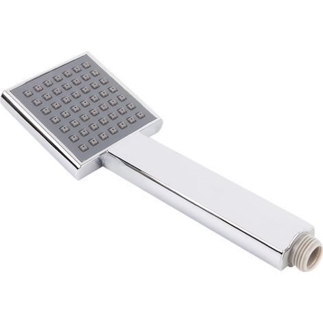 Quadratischer Handbrausekopf, hochwertige Einzelbrause mit Sprühkopf, silberfarben (1/5)