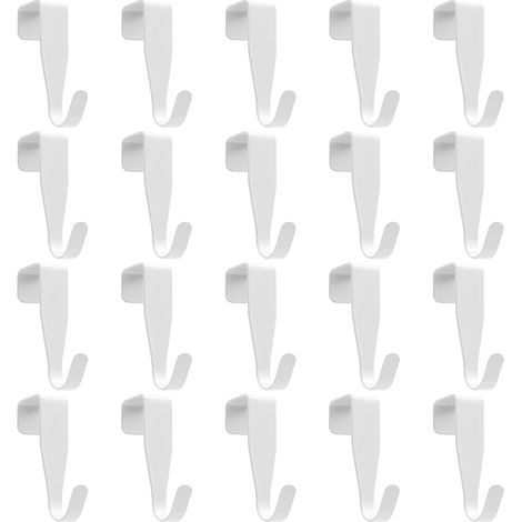 20 Pièces Porte Manteau pour Porte, Crochet Portes Acier Inox, Patere Salle de Bain Portes Serviette, Attache Stable Support Polyvalent, Petit Budget à Accrocher pour Tiroir Placard Armoire (1/5)