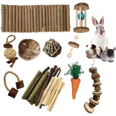 Pont en bois pour hamster, accessoire de cage pour autres petits animaux (1/4)