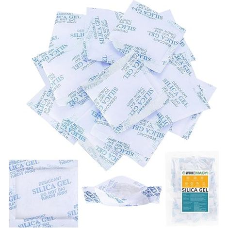 Sachets Absorbeur d'humidité, Gel de Silice, Déshydratant Sachet Deshumidificateur pour Vêtements Tiroirs Chaussures Placard (1/5)