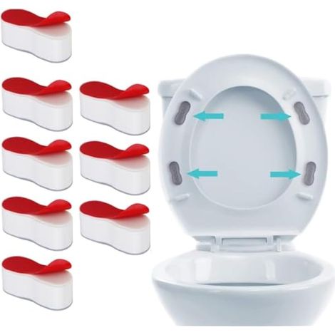 8 PCS Pare-Chocs de Siège de Toilette Tampons pour Abattant Wc Patin Abattant Toilette pour Hôtel, Chambre à Coucher, Entreprise (1/5)