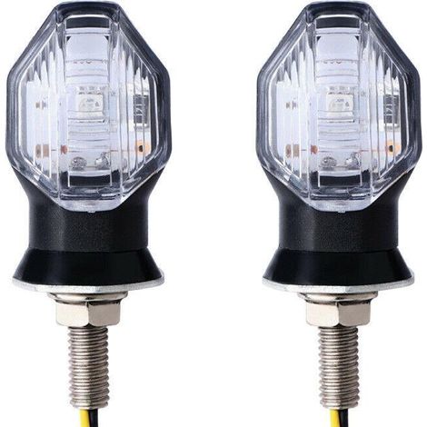 Clignotants Moto Shark 1LED Super Lumineux x2 - Feux Avant Universels pour Honda Customisation, Ampoule Haute Visibilité, Signalisation Blanche, Kit de Remplacement (1/5)