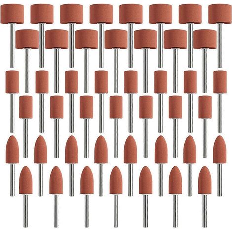 Fraises de ponçage pour outil rotatif Dremel, meules et forets de ponçage avec queue de 3,2 mm (1/8 pouce), 3 formes