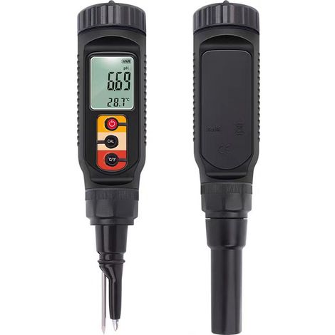 Testeur pH Universel Professionnel - Pour Sol/Fruits/Pain/Viande - Plage 0.00-14.00pH - Précision ±0.01 - Alimentation Pile (1/4)