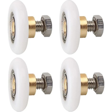 Roulettes pour portes de douche, pour le remplacement dans les parois de douche coulissantes en verre, adaptées à la réparation des systèmes coulissants.-AquaForge (1/5)