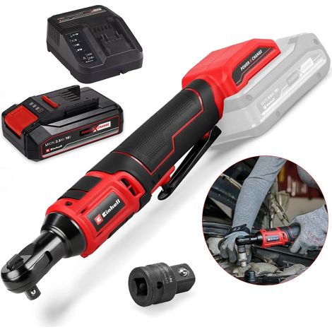 Einhell 18V Cordless Ratchet Wrench 60Nm 3/8"" 1/2"" PXC TE-RW 18/60 Li +2.5AH Kit (1/5)