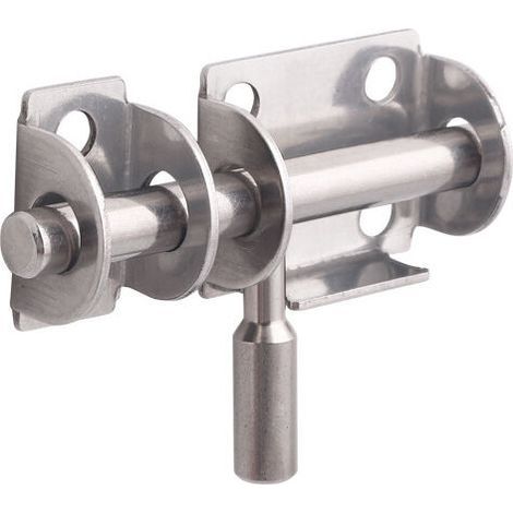 Lot de 3 Pièces Loquet de Porte en Acier Inoxydable - Verrou de Sécurité pour Portes de Salle de Bain, WC, Fenêtres, Meubles et Portes en Bois - Avec vis autotaraudeuses (1/5)
