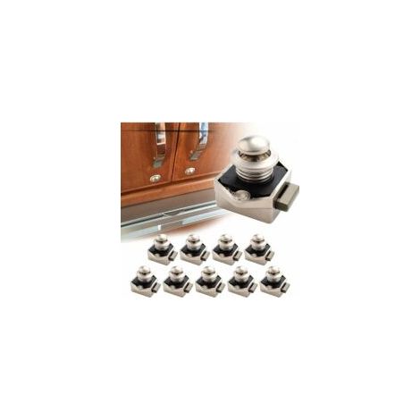 10 cerraduras de pestillo con botón pulsador, cerradura de puerta sin llave de 15-20 mm para RV, barco, caza, caravana, armario, puerta de vestidor - Crezuo (1/4)