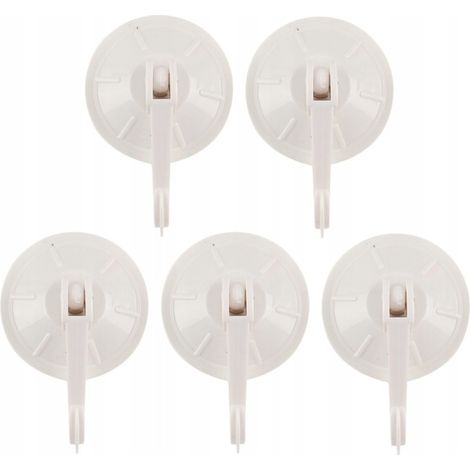 10 ganci da parete bianchi con ventosa, adatti per il bagno e i viaggi. (1/5)