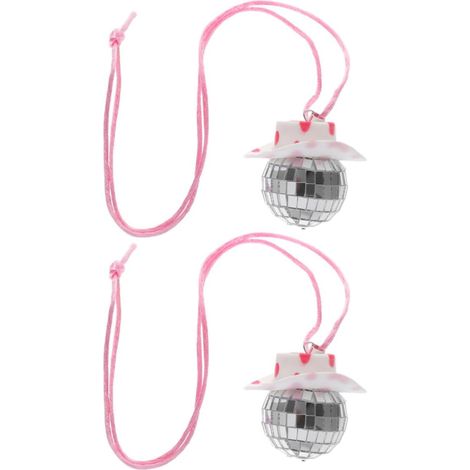 2 Pieces Disco Ball Cowboy Hat 4cm PP Glass (1/5)