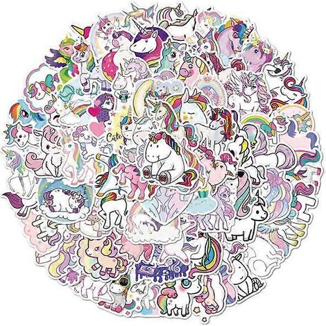 Autocollants licorne - 50 autocollants licorne (1/3)