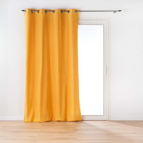 Rideau à Œillets "Twily" 135x260cm Jaune (1/5)