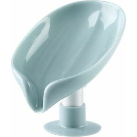Jabonera autodrenante (juego de 2) – modelo creativo para montaje en pared con ventosas (verde menta) (1/5)