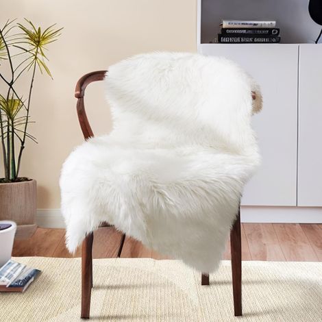1 Tapis imitation peau de mouton, doux et épais, polyester, antidérapant, pour salon chambre canapé (1/5)