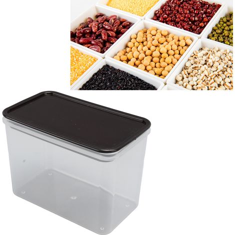 Petite boîte carrée en plastique hermétique pour le stockage des grains de café. (1/5)