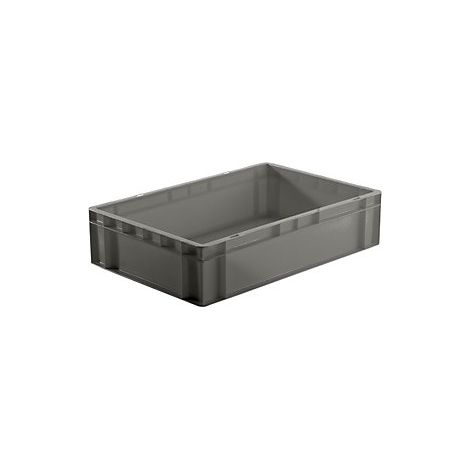 LA-KA-PE Contenedor de apilamiento de transporte L600xW400xH145mm - TK600/145-0 GRIS