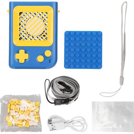 Rechargeable Necklace Fan 3 Levels USB Rechargeable Battery Operated Neck Fan with Lanyard Blocks for Travel Camping Hiking Blue (1/5)