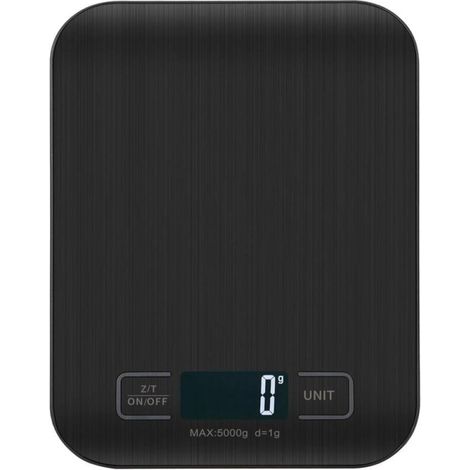 Balance De Cuisine NuméRiques, Balances NuméRiques Professionnelles 5 kg - Mesure PréCise Jusqu'à 1g,Balances De Cuisine éLectroniques Avec éCran Lcd, Fonction Tare. (Noir-5kg)