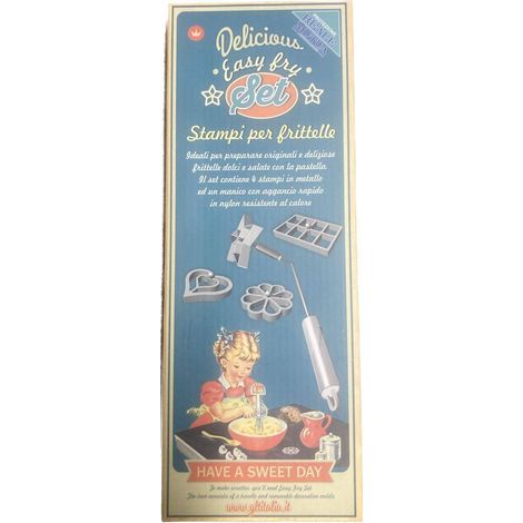 Quisquilie set 4 stampi frittelle alluminio pressofuso