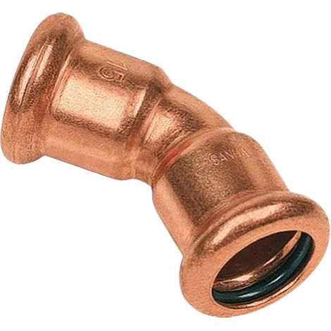 Coude cuivre 45 degré à sertir, diamètre 14