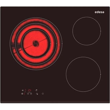 Edesa EVT-6328 B /A - Vitroceramica Independiente Radiantes 3 Zonas Coccion Ancho 60 Cm (1/2)
