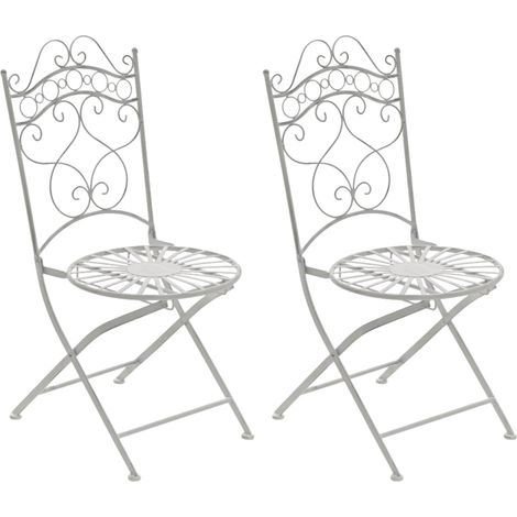 Set di 2 sedie Indra bianco antico