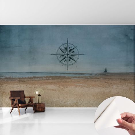 Fototapete Selbstklebend - Büro Wandgestaltung - Wanddekoration Wohnzimmer Maritime Abenteuer 416x254 cm (1/5)