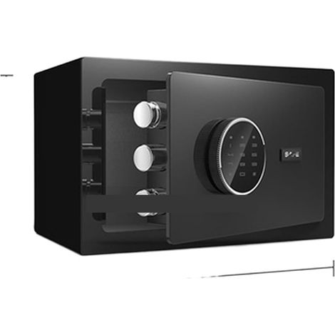 Petit coffre-fort 20 CM 25 CM 30 CM 35 CM Accueil Hôtel Bureau Serrure Cabinet Coffres-forts De Sécurité Biométrique D'empreintes Digitales Serrure Boîte Électronique Numérique Coffre-fort(20CM Black (1/5)