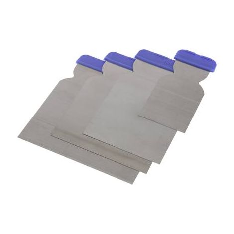 Toolcraft – Couteau à enduire 2020240 – Acier à ressort trempé flexible – Lames 50/80/100/120 mm – Pour grattage peinture et remplissage