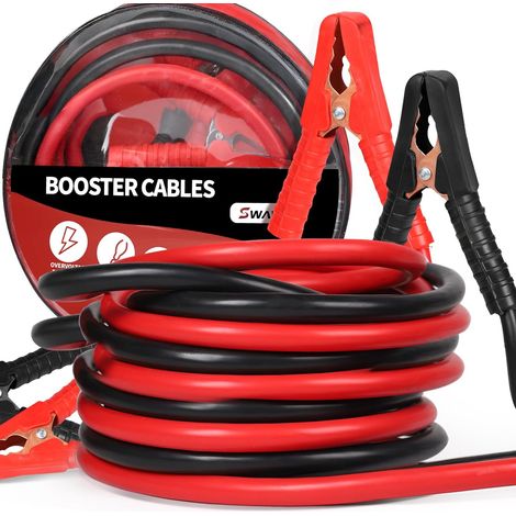 Cable de Demarrage Voiture 4m 50mm² 3000A 12 V/24 V Câbles Batterie pour Transfert - Pinces Isolées Sécurisées - Jumpstarter avec Sac de Transport pour Voiture,Camion (1/5)
