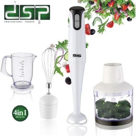 TRADE SHOP - Mixer A Immersione 2 Velocità Robot Da Cucina Sbattitore Mini Tritatutto 300w - (1/5)