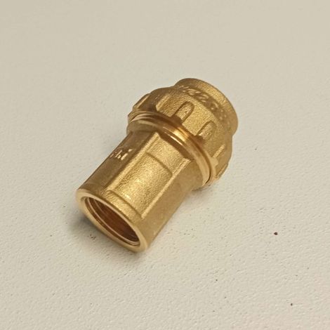 Raccordo f 20x1/2 niples in ottone filettato femmina con tenuta o-ring ed ogiva in ottone (1/4)