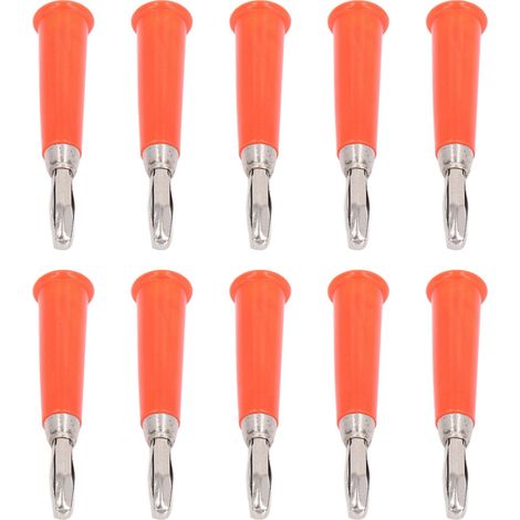 100 Connecteurs Banana à Souder Laiton Zinc ABS Rouge 4mm pour Batteries de Camion (1/5)