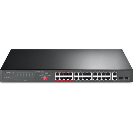 Commutateur PoE+ non administrable TP-Link 24 ports 10/100 Mbps + 2 ports Gigabit