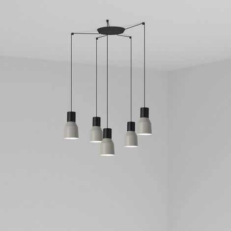 KOMBO Lámpara colgante gris Ø120 5L 68591-5L (1/2)
