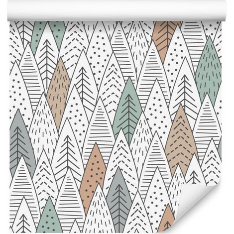 Papel pintado con motivos naturales de árboles y bosques para salón y dormitorio, 50x1000 cm. (1/5)
