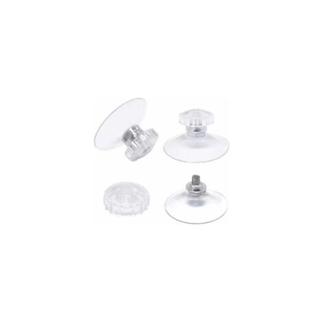 Confezione da 30 ventose con filettatura e dadi zigrinati Ø 45 mm, trasparenti, per auto, campeggio, finestre, protezione solare - Crezuo (1/4)