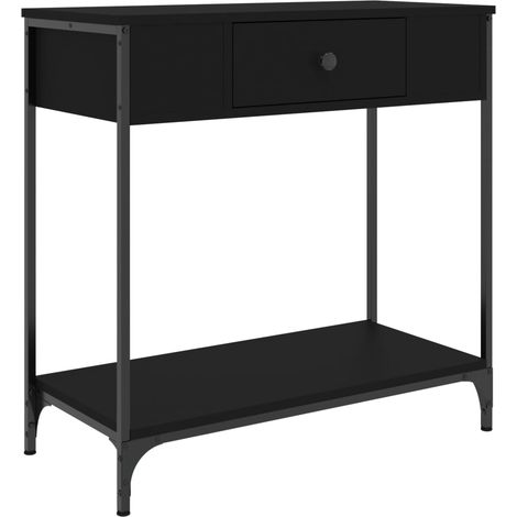 Maison Exclusive - Tavolino Consolle Nero 75x34,5x75 cm in Legno Multistrato