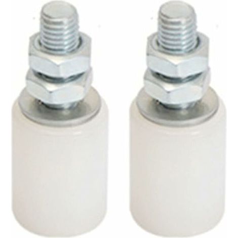 2Pcs Poulie de Porte Coulissante,Roulettes Pivotantes,Roue Avec Roulements à Billes,Plaque de Guidage,Roue en Nylon Résistant à La Corrosion,Roue en Nylon Lourd,Rouleau de Porte de Grange (1/4)