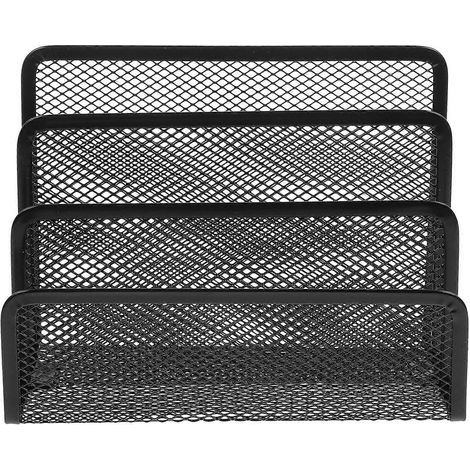 Schreibtisch-Organizer aus Metallgitter für Akten, Zeitschriften und Dokumente, ideal fürs Homeoffice (schwarz) (1/3)