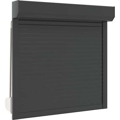 Rollladen Anthrazit 100 x 100 cm Aluminium und Polyurethan vidaXL