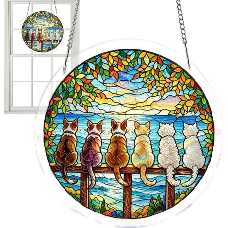 Ornament 2D Tier Puzzle Deko Mit Aufhängkette Katze