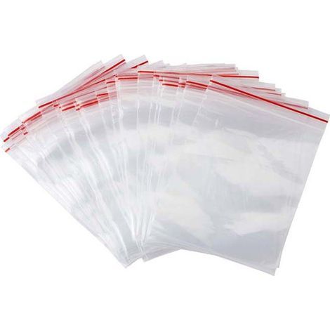 Sachets transparents en plastique PE refermables de 8 x 12 cm (500 sachets par sachet) pour aliments et bijoux (1/5)