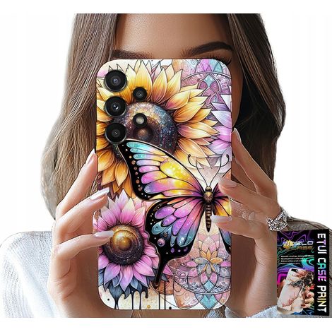 Funda para Samsung Galaxy A13 4G - girasol con mariposa, funda + lámina (1/5)