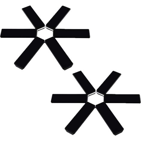 Ensemble de supports de casseroles pliables, antidérapants et résistants à la chaleur pour plats chauds et plats de service. (1/5)